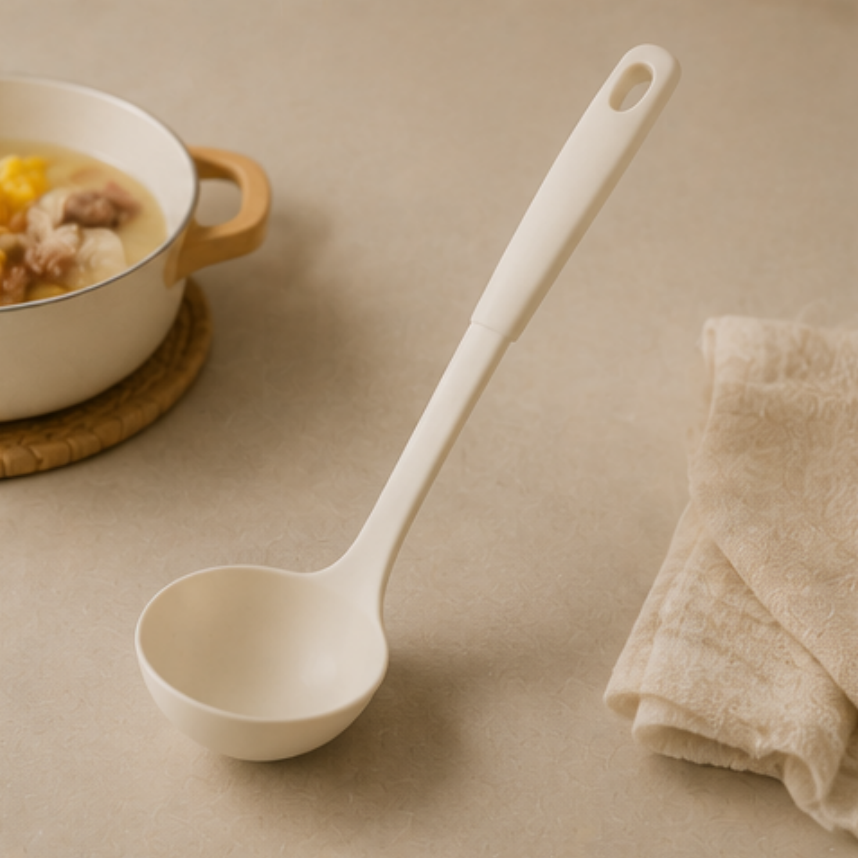 Antibacterial, Food-Grade Plastic Soup Ladle